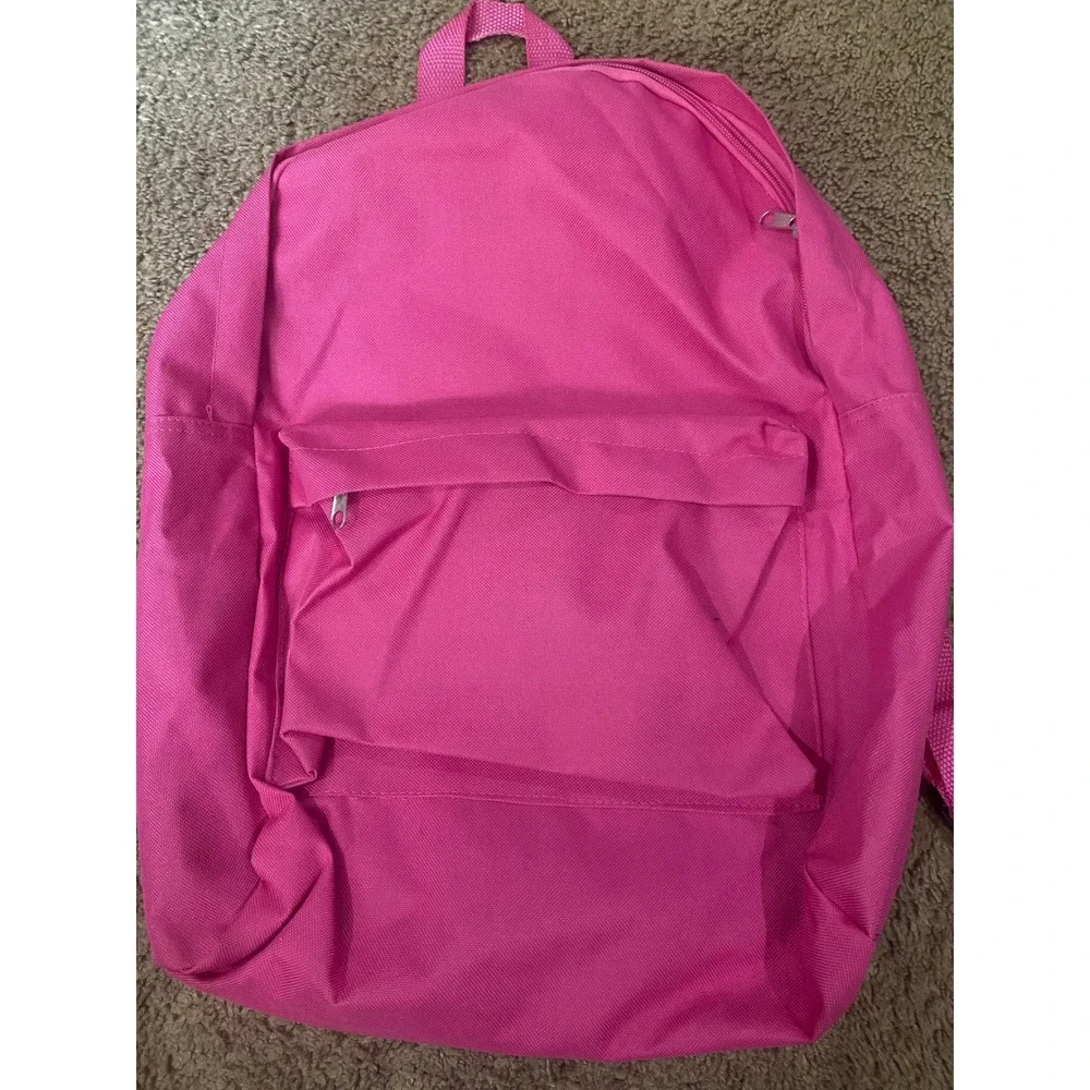 Pink Canvas School Backpack